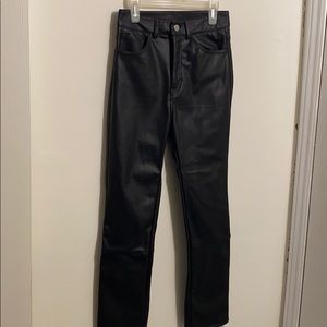 H&M faux leather pants